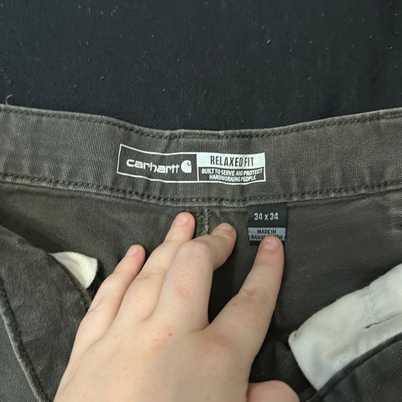 Men’s Carhartt 34x34 rugged flex relaxed fit canvas work pant! - Picture 1 of 3